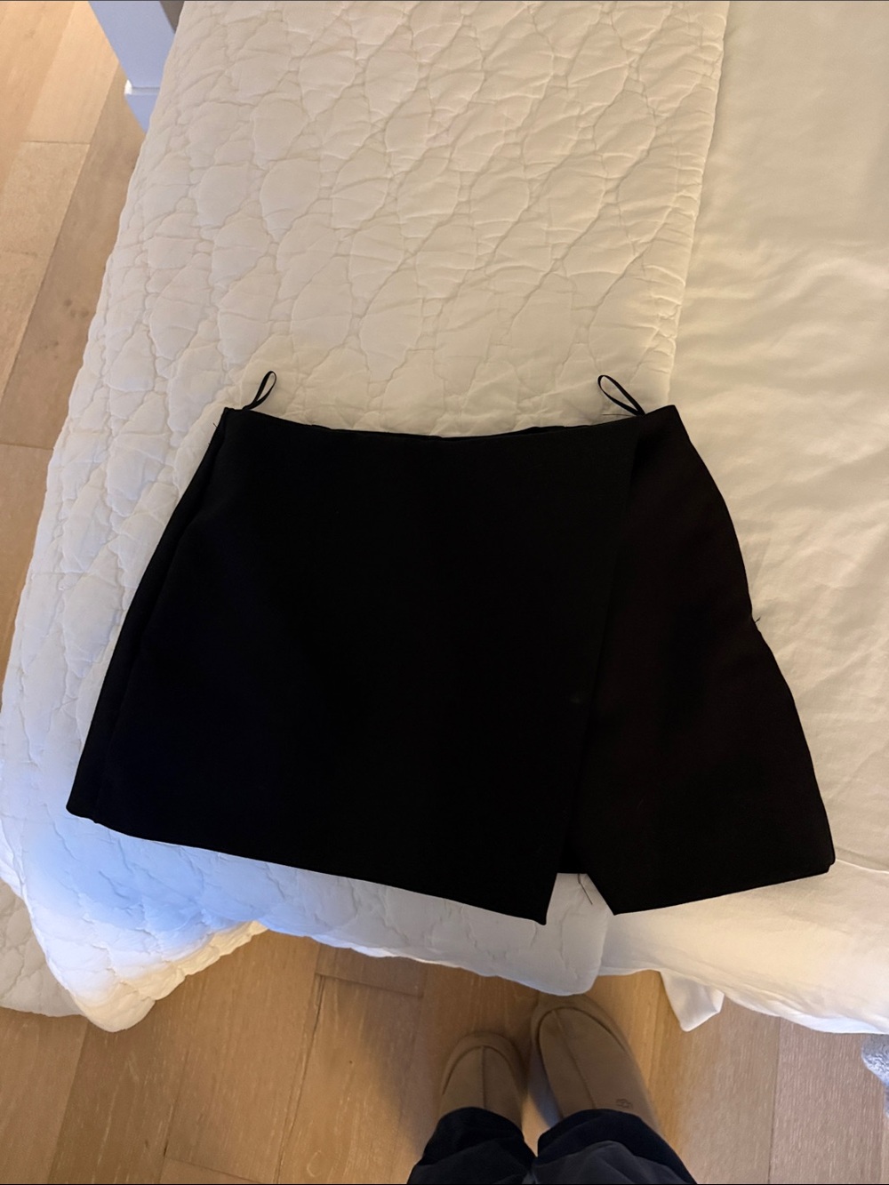 Zara Black Asymmetric Mini Skort